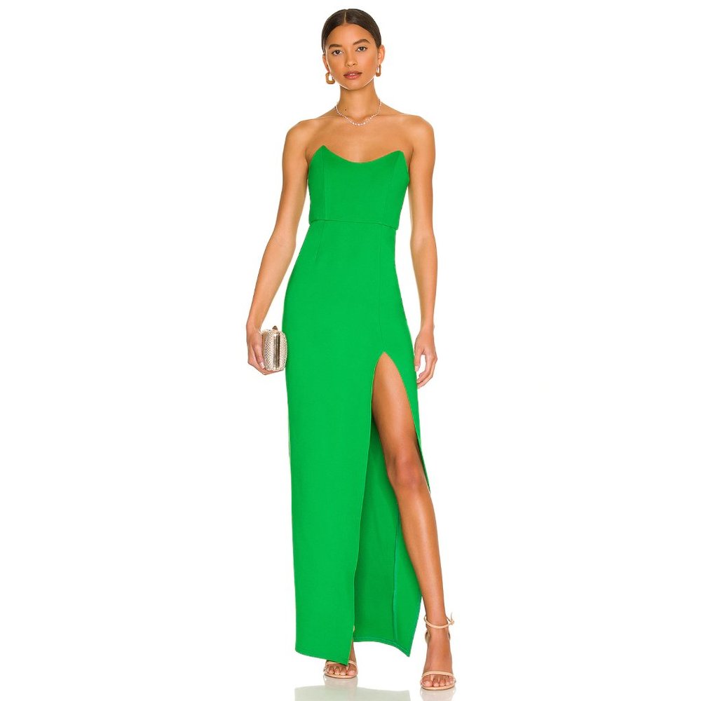 superdown Strapless Green Dress